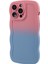 Apple iPhone12 Pro 6.1 Inçlik Kasa Yumuşak Tpu Wave Edge Akıllı Telefon Kapak-Pink+Gökyüzü Mavisi Için Jtw Serisi (Yurt Dışından) 1