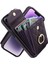 Apple iPhone15 Plus Için Rfıd Için Rfıd Engelleme Telefon Geri Koruma Kasası Çoklu Kart Yuvaları Halk Kickstand Pu Deri+Tpu Kapak-Dark Mor (Yurt Dışından) 3