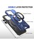 Apple iPhone12 Pro Max Için 6.7 Inçlik Kasa Manyetik Anti-Düşme Tpu+Pc Kickstand Koruyucu Arka Kabuklu Mavi (Yurt Dışından) 5