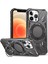 Apple iPhone12 Pro Max Için 6.7 Inçlik Kasa Manyetik Anti-Düşme Tpu+Pc Kickstand Koruyucu Arka Kabuk-Karanlık Gri (Yurt Dışından) 1