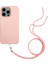 Apple iPhone13 Pro 6.1 Inç Için Kasa Çevre Dostu Saman Yumuşak Tpu Ince Koruyucu Kapak Lanyard-Pink ile (Yurt Dışından) 1