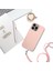 Apple iPhone13 Pro 6.1 Inç Için Kasa Çevre Dostu Saman Yumuşak Tpu Ince Koruyucu Kapak Lanyard-Pink ile (Yurt Dışından) 5