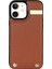 Apple iPhone12 6.1 Inç/12 Pro 6.1 Inç Cep Telefonu Kasası Tpu+Pu Deri+Metal Donanım Kabuk-Kahverengi (Yurt Dışından) 2