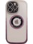 Apple iPhone14 Pro Glittery Powder Net Telefon Kılıfı Akrilik+Tpu+Temperli Cam Kapağı Magsafe Striping Pembesi ile Uyumlu (Yurt Dışından) 2