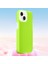 Apple iPhone14 Kasa Sıvı Silikon+Pc Mikrofiber Astar Telefon Kapak Yeşili (Yurt Dışından) 3