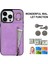 Apple iPhone13 Pro Cep Telefonu Kılıfı Için Ring Standstand Rfıd Engelleme Pu+Tpu Kapak-Mor (Yurt Dışından) 4