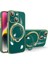 Apple iPhone14 Plus Yumuşak Tpu Elektraplatma Kılıfı Rotary Kickstand Anti-Fall Koruyucu Kapak Lens Film-Blackish Green (Yurt Dışından) 1