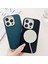 Apple iPhone14 Pro Max Magnetic Case Için Magsafe Deri Kaplamalı Tpu Akıllı Telefon Kapak Navy Blue (Yurt Dışından) 4
