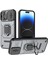 Apple iPhone14 Pro Pc+Tpu Telefon Kasası Slayt Lens Koruması Kickstoste Sack Cover-Grey Için (Yurt Dışından) 1