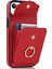 Apple iPhone 13 Mini 5.4 Inç Kasa Akordeon Stili Pu+Tpu Rfıd Engelleme Kickstand Telefon Kapağı Kayış Kırmızısı (Yurt Dışından) 2