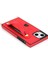 Apple iPhone 14 Plus Için Vaka Şok Geçirmez Pu Deri Kaplamalı Tpu Kayış Kickstand Koruyucu Arka Kapak Kırmızısı (Yurt Dışından) 4