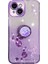 Apple iPhone 13 Için Cep Telefonu Kasası 6.1 Inç Yüzük Kickstand Çiçek Deseni Glitter Bump Kanıtı Tpu Kapak-Moral (Yurt Dışından) 1