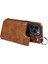 Apple iPhone 14 Pro Case Bırak Damalı Pu Deri+Tpu Telefon Kapağı Kickstand Shell-Brown (Yurt Dışından) 4