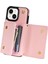 Apple iPhone 14 Plus Case Organ Kartı Çantası Için Iyi Korunmuş Pu Deri+Tpu Kabuğu Omuz Kayışı Pembe (Yurt Dışından) 4