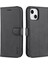 Apple iPhone 15 Çizgiye Dönüş Anti Tele Anti Telefon Kapağı Standı Pu Deri Deri Toz Geçirmez Cep Telefonu Kılıf Black (Yurt Dışından) 1