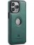 Apple iPhone 12 Pro Max Case Logo Pu Deri+Pc+Tpu Cep Telefonu Kapak Yeşil (Yurt Dışından) 3
