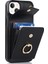 Apple iPhone 13 Mini 5.4 Inç Kasa Akordeon Stili Pu+Tpu Rfıd Engelleme Kickstand Telefon Kapağı Kayış-Siyah ile (Yurt Dışından) 2