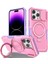 Apple iPhone 14 Pro Max Case Lens Koruma Kickstand Manyetik Telefon Kapak Morası/pembe Için (Yurt Dışından) 1