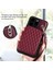 Apple iPhone 13 Pro Max Için 6.7 Inç Şok Geçirmez Telefon Kasası Rfıd Engelleme Pu+Tpu Telefon Kabuğu Straps-Wine Red ile (Yurt Dışından) 5