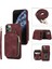 Apple iPhone 11 Pro Max Cep Telefon Kılıfı Pu Deri+Tpu Kickstand Cover-Wine Red (Yurt Dışından) 1