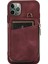 Apple iPhone 11 Pro Max Cep Telefon Kılıfı Pu Deri+Tpu Kickstand Cover-Wine Red (Yurt Dışından) 5