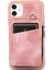 Apple iPhone 11 Cep Telefonu Kasası Çizik Dirençli Pu Deri+Tpu Kickstand Kapak Pembe (Yurt Dışından) 5