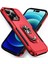 Apple iPhone 15 Pro Bırak-Kötü Arka Kapak Pc+Tpu Telefon Kılıfı ile Ring Kickstand-Red+Siyah (Yurt Dışından) 2
