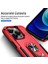 Apple iPhone 15 Pro Bırak-Kötü Arka Kapak Pc+Tpu Telefon Kılıfı ile Ring Kickstand-Red+Siyah (Yurt Dışından) 4
