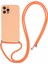 Apple iPhone 12 Pro Case Fiber Astar Için Long Lanyard-Orange ile Yumuşak Tpu Telefon Kapağı (Yurt Dışından) 1