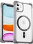 Apple iPhone 11 Manyetik Kasa Tpu+Akrilik Kapak Magsafe-Tövbe Siyahı ile Uyumlu Ysm Takviyeli Köşeler Serisi (Yurt Dışından) 1