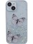 Apple iPhone 14 Case Için Sparkle Epoksi Kelebek Dekor Tpu+Pvc Telefon Geri Kabuk-Beyaz (Yurt Dışından) 3