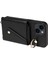 Için Apple iPhone 14/13 Yüzük Kickstand Cep Telefonu Kapağı Litchi Doku Deri+Tpu Kart Torbası Telefon Kılıfı Omuz Kayışı Black (Yurt Dışından) 2