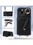 Için Apple iPhone 14/13 Yüzük Kickstand Cep Telefonu Kapağı Litchi Doku Deri+Tpu Kart Torbası Telefon Kılıfı Omuz Kayışı Black (Yurt Dışından) 5