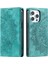 Apple iPhone 14 Pro Kılıfı Için Basılı Mandala Çiçek Deri Kapak Cüzdan Yeşil (Yurt Dışından) 1