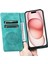 Apple iPhone 14 Pro Kılıfı Için Basılı Mandala Çiçek Deri Kapak Cüzdan Yeşil (Yurt Dışından) 5