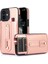 Apple iPhone 11 Kasa Gizli Kart Tutucu Pu Deri+Tpu Cep Telefonu Kapağı Parmak Kayışı Kickstand-Rose Altın (Yurt Dışından) 1