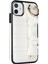 Apple iPhone 11 Için Pleated Wristband Kickstand Pu Deri Kaplamalı Tpu Kapak-Beyaz (Yurt Dışından) 1