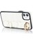 Apple iPhone 11 Için Pleated Wristband Kickstand Pu Deri Kaplamalı Tpu Kapak-Beyaz (Yurt Dışından) 3