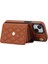 026 Apple iPhone 13 Mini Telefon Kartı Kılıfı Deri Kaplamalı Tpu Kickstand Cover-Brown (Yurt Dışından) 3