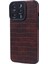 Apple iPhone 13 Pro Case Pu Deri+Tpu Timsah Doku Doku Bump Geçirmez Telefon Kapak-Kırmızı (Yurt Dışından) 3