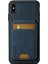 Apple iPhone X/xs Için 5.8 Inç Litchi Doku Kılıf Pu Deri+Tpu Dikey Flip Telefon Kapak-Mavi (Yurt Dışından) 5