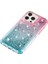 Apple iPhone 12 6.1 Inç/12 Pro 6.1 Inç Kasa Anti Kayma Tpu+Pc Gradient Quicksand Koruyucu Arka Kabuk-Pink+Açık Mavi (Yurt Dışından) 2