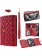 Apple iPhone 13 Pro Max 6.7 Inç Durum 7 Kart Yuvaları Stand Telefon Kapağı El Strap-Red ile (Yurt Dışından) 1
