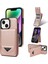 Apple iPhone 14 Plus Içinrfıd Için Pu Deri Kaplamalı Tpu Telefon Kılıf Kart Yuvaları Kickstand Kapak Pembe (Yurt Dışından) 1
