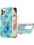 Apple iPhone 15 Pro Max Ring Kickstand Tpu Kılıfı Elektrapan Bir Ekim Mermer Desen Imd Telefon Kapak Yeşil (Yurt Dışından) 1