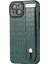 Apple iPhone 13 Case Wristband Kickstand Slim-Fit Timsah Doku Pu Deri+Tpu Telefon Kapak Yeşil (Yurt Dışından) 1