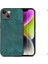 Apple iPhone 14 Plus Vintage Pu Deri Kaplamalı Pc Telefon Kapağı Açık Yüksek Alüminyum Silicon Cam Film Yeşili (Yurt Dışından) 1
