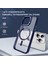 Apple iPhone 12 Pro Max Magnetic Telefon Kılıfı Akrilik+Tpu Hibrid Teknoloji Kamera Kickstand-Sapphire (Yurt Dışından) 5