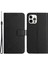 Apple iPhone 12 Için 6.1 Inç/12 Pro 6.1 Inç Pu Pu Deri Litchi Doku Standı Telefon Kapak Black (Yurt Dışından) 1