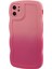 Apple iPhone 12 Için Jtw Serisi Kalu Tpu Wavy Kenarlar Telefon Kapak-Pembe+Gül (Yurt Dışından) 1